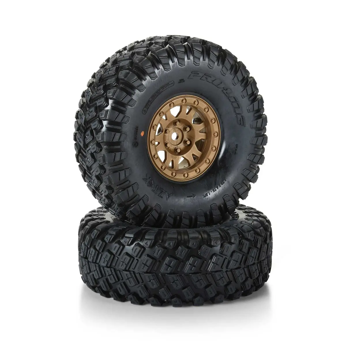 Pro-Line Aztek G8 1.9" Crawler Tires Mounted On Bronze 12Mm Wheels (2) – Pro1025415 Limited Edition 1
