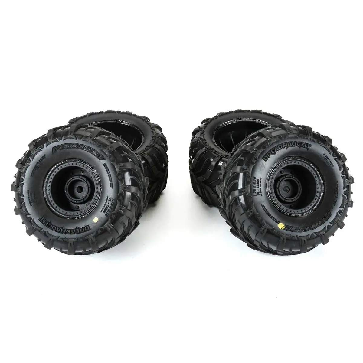 Pro-Line Dreadnaught Mounted Black Wheel F/R (4) For Arrma Gorgon/Quake Grom 1