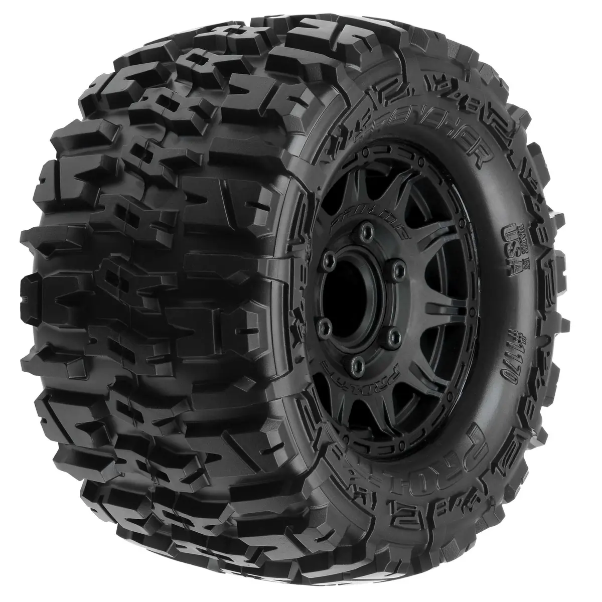 1/10 Trencher Front/Rear 2.8" Mt Tires Mounted 12Mm Blk Raid (2) 1