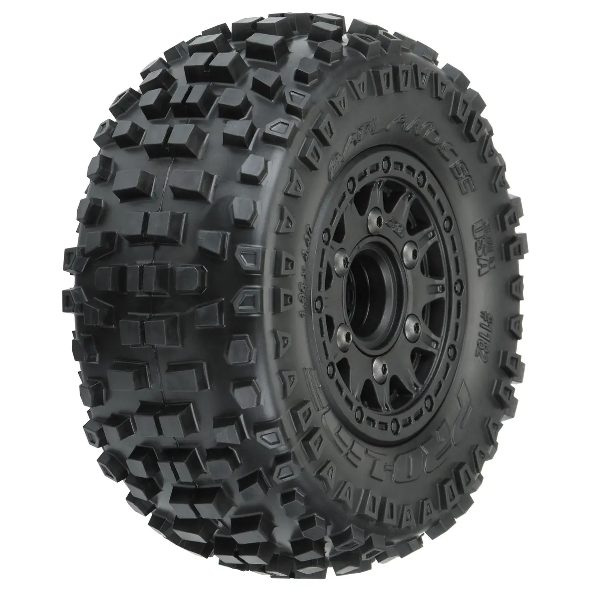 Pro-Line® 1/10 Badlands Front/Rear 2.2"/3.0" Sc Mounted 12Mm Black Raid (2) 1