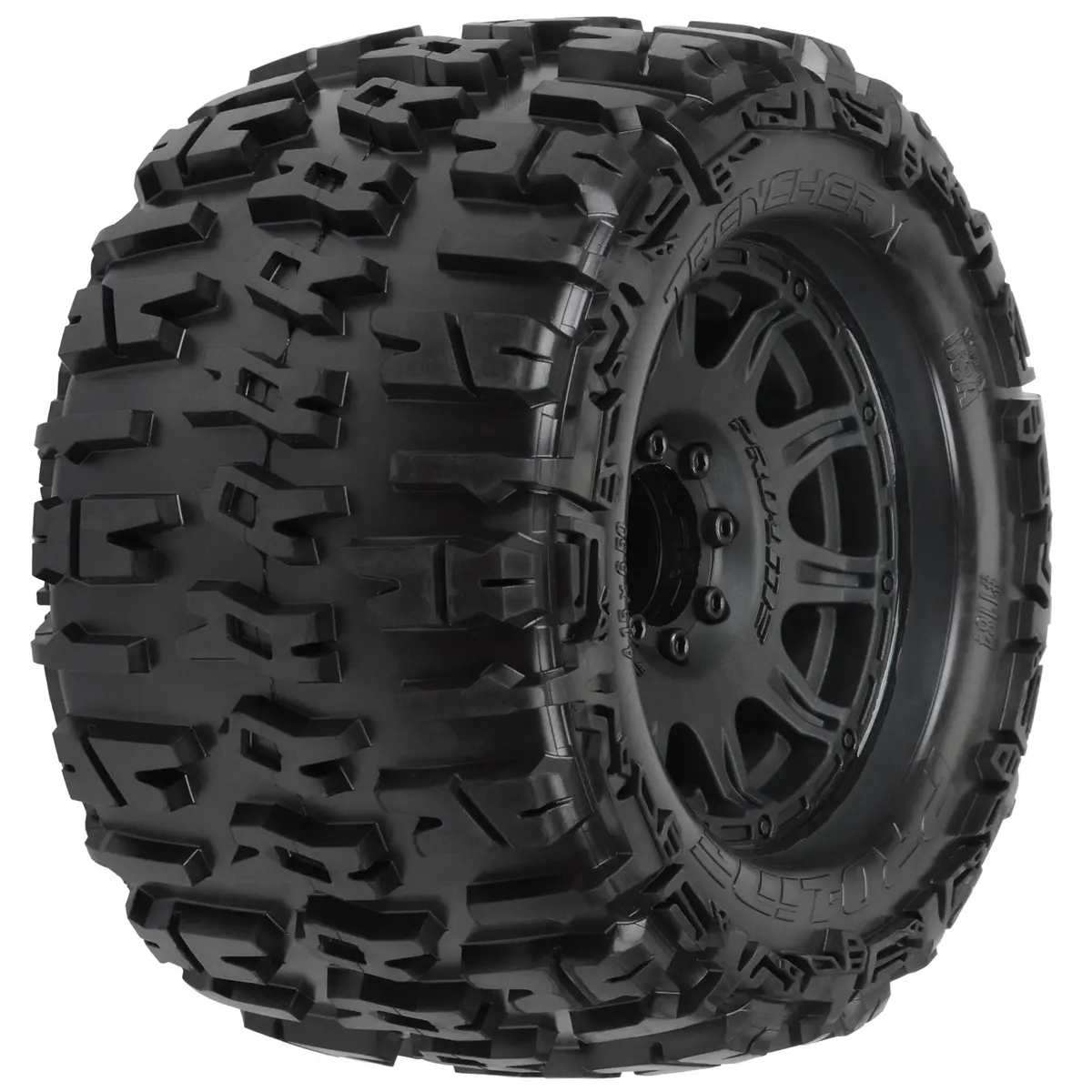 1/8 Trencher X F/R 3.8" Mt Tires Mounted 17Mm Blk Raid (2) 1