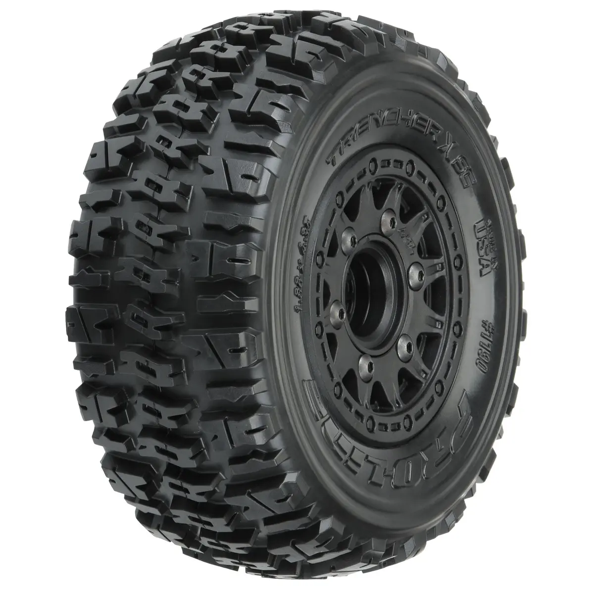 1/10 Pro-Line Trencher X Front/Rear 2.2"/3.0" Sc Mounted 12Mm Black Raid (2) 1