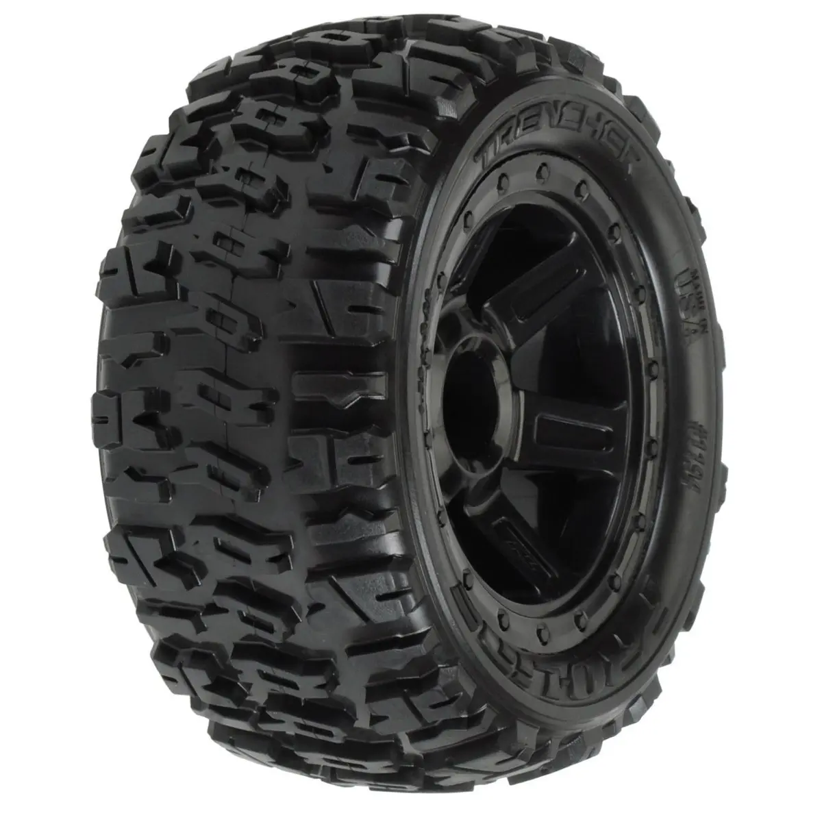 1/16 Pro-Line Trencher M2 Fr/Rr 2.2" Tires Mounted 12Mm Blk Desperado (2) 1