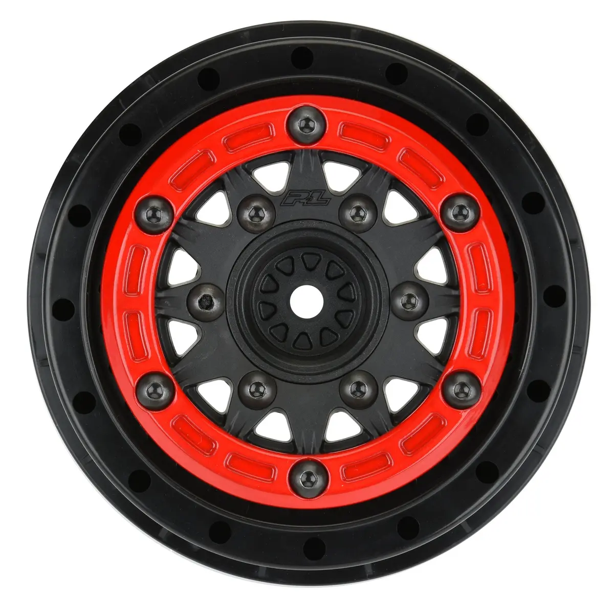 1/10 Pro-Line Raid Bead-Loc F/R 2.2"/3.0" Sc (2) Rd/Blk 1