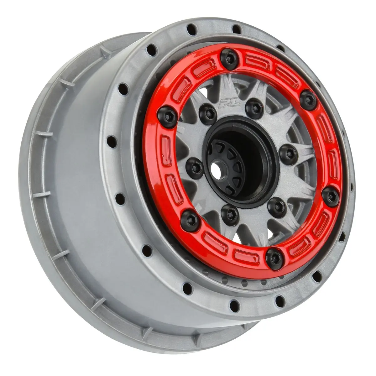Pro-Line Raid Bead-Loc 2.2"/3.0" Sc Wheels Red/Grey (2) – Pro281105 2