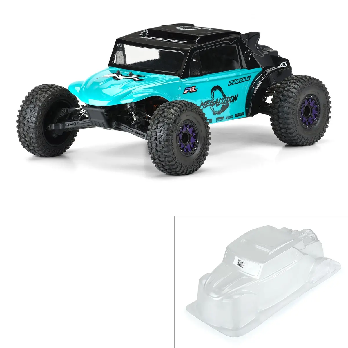 Megalodon Desert Buggy Clear Body Slash 2Wd/4X4 1