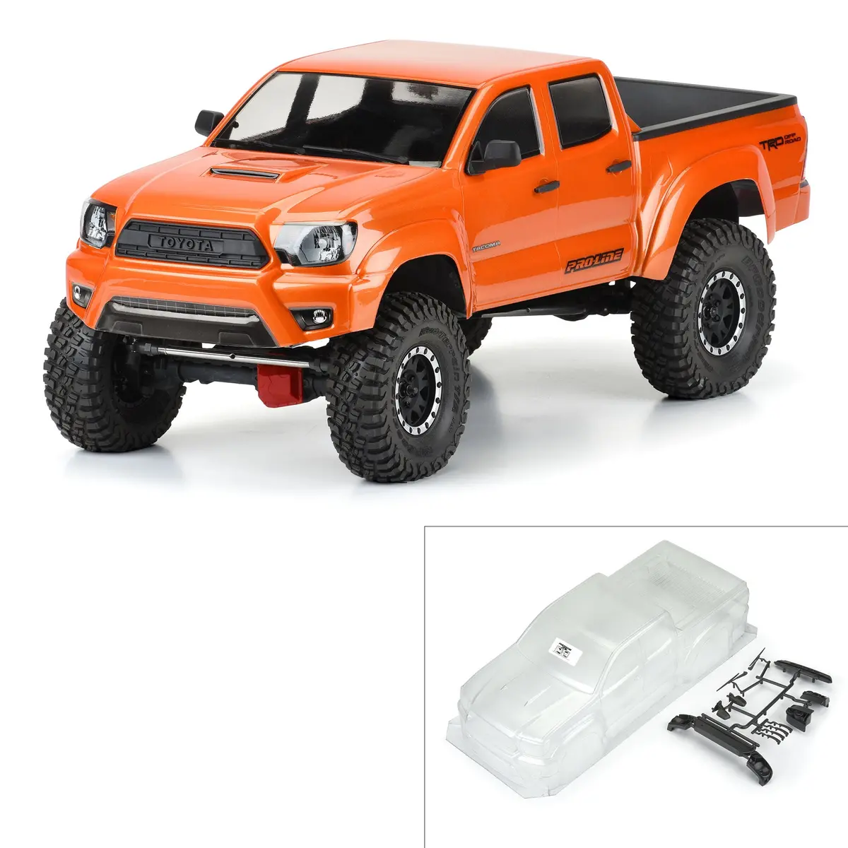 Pro-Line® 1/10 2015 Toyota Tacoma Trd Pro Clear Body 12.3" Wheel Base Crawler 1