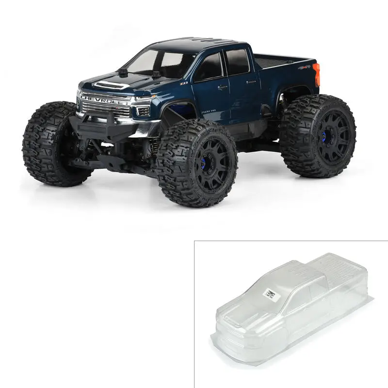 1/8 Pro-Line 2021 Chevy Silverado 2500 Hd Clear Body: E-Revo 2.0 & Maxx 1