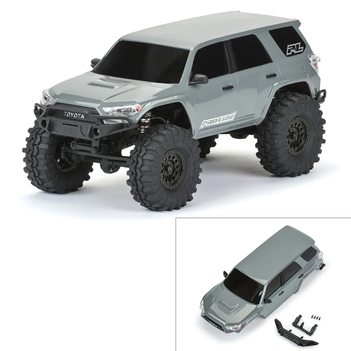Axial 2024 Toyota 4Runner Hard Body Painted Lunar Rock Gray 132Mm Wheelbase 1