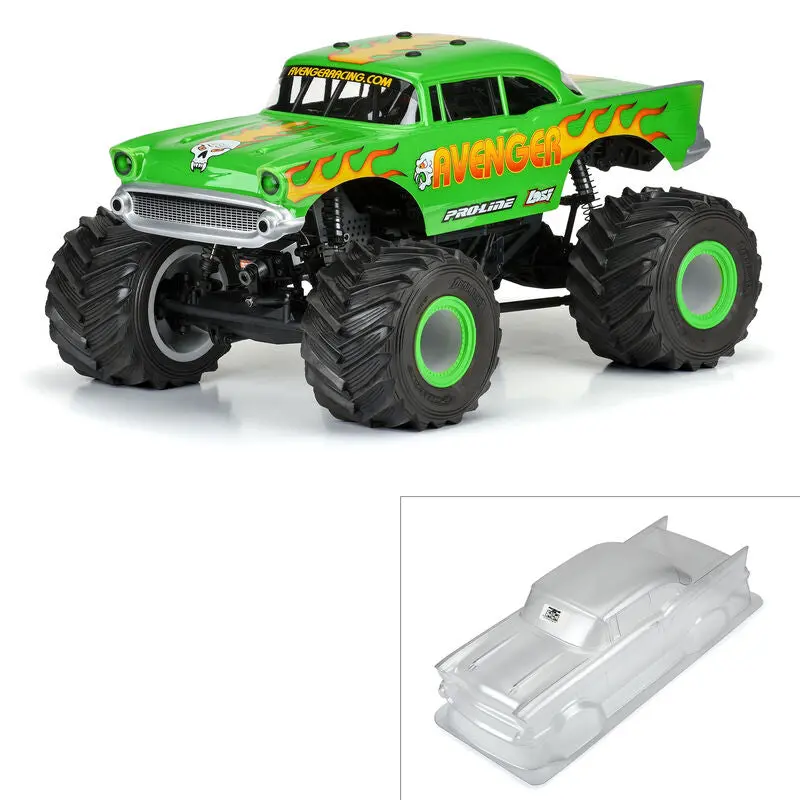 1957 Chevy Bel Air "Avenger Edition" Clear Body For Losi Lmt, Crawler, 1/8 Mt 1