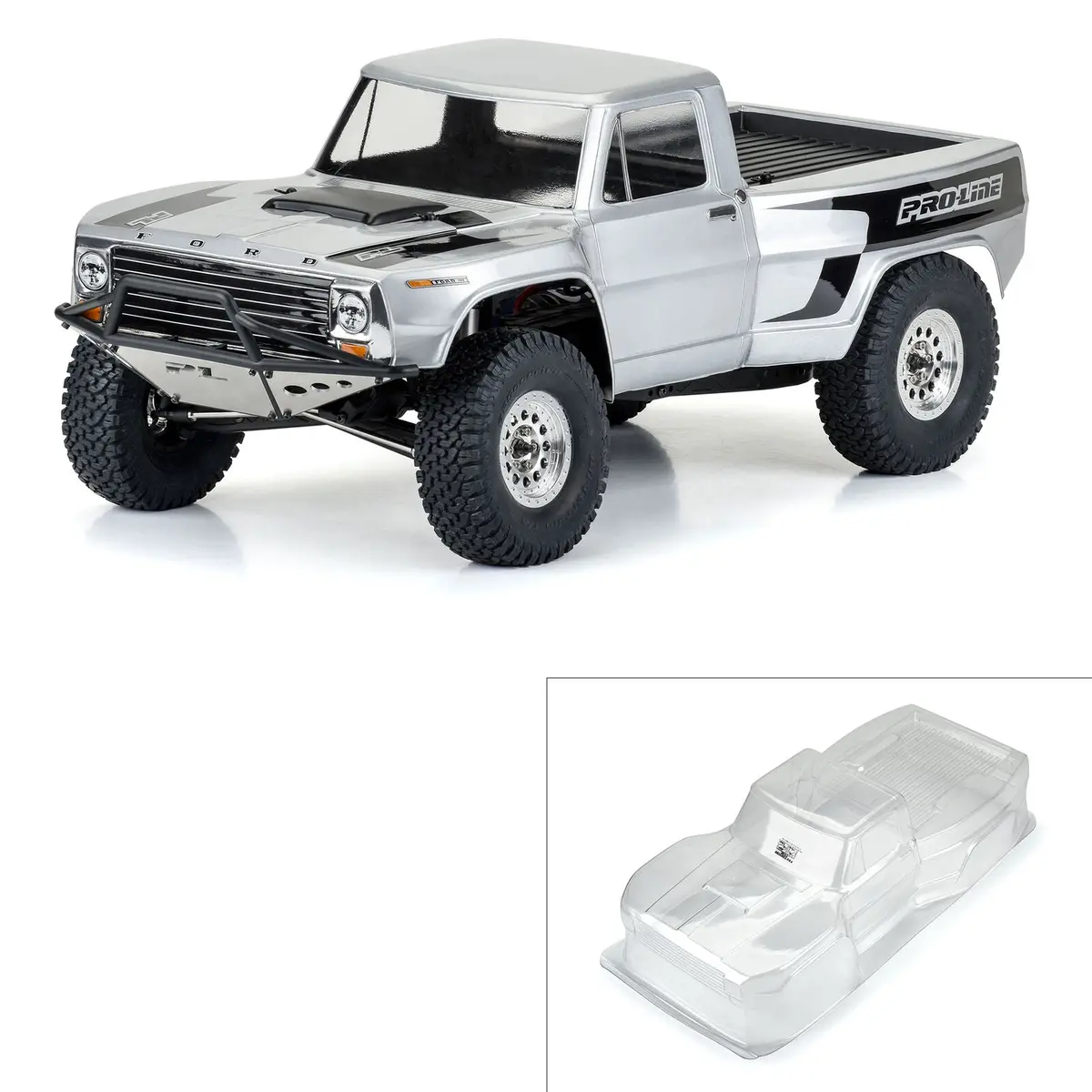 1967 Ford F-100 Pre-Runner Clear Body For 12.3In 313Mm Wheelbase Scale Crawlers & Pre-Runners 1