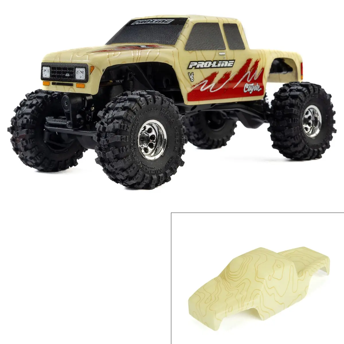 Limited Edition Pre-Cut/Pre-Painted Coyote High Performance Tan Topo Body For Axial Scx30 1