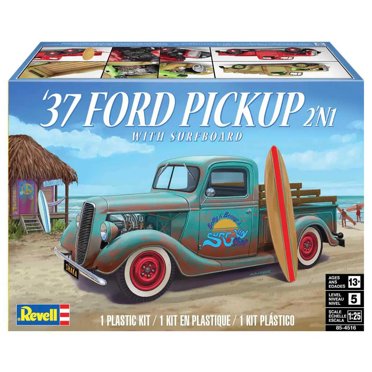 1/25 37 Ford Pickup 2N1 W/ Surfboard 1