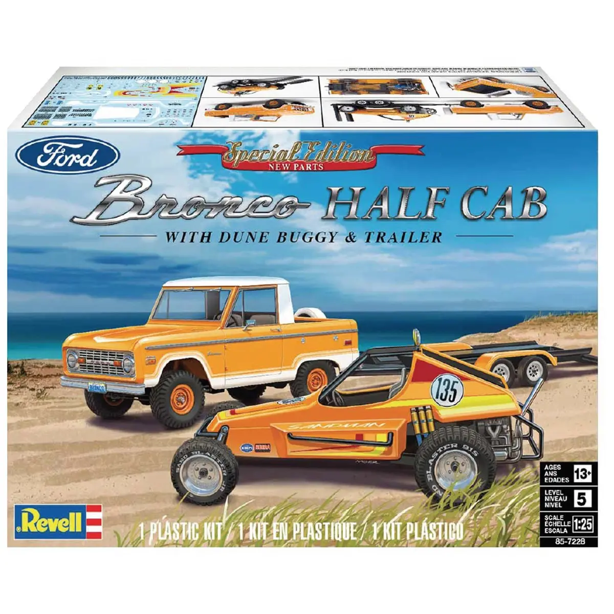 1/25 Ford Bronco Half Cab W/Dune Buggy & Trailer 1