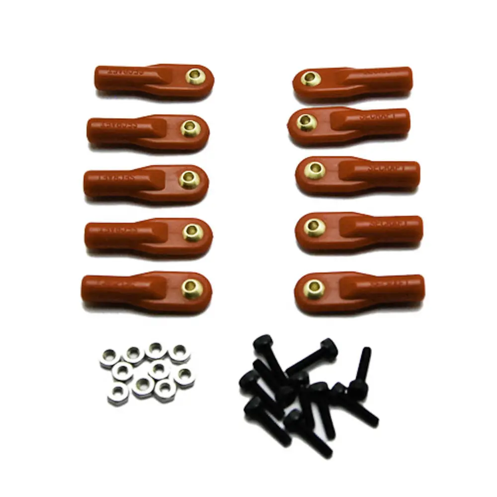 Secraft Brass Ball Links 2Mm Red  10 1