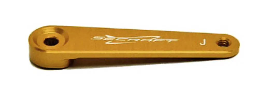 Secraft V1 Aluminum Servo Arm – 23T Spline, 1.50 Inch (Compatible With Jr & Spektrum Servos, Gold) 1