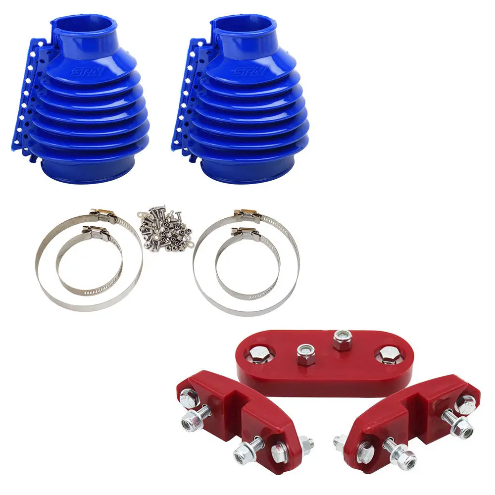 Spa Turbo Rear Swing Axle Boots Pair - Blue + Urethane Transmission Mount Kit For Vw Bug/Beetle/Buggy/Baja 1