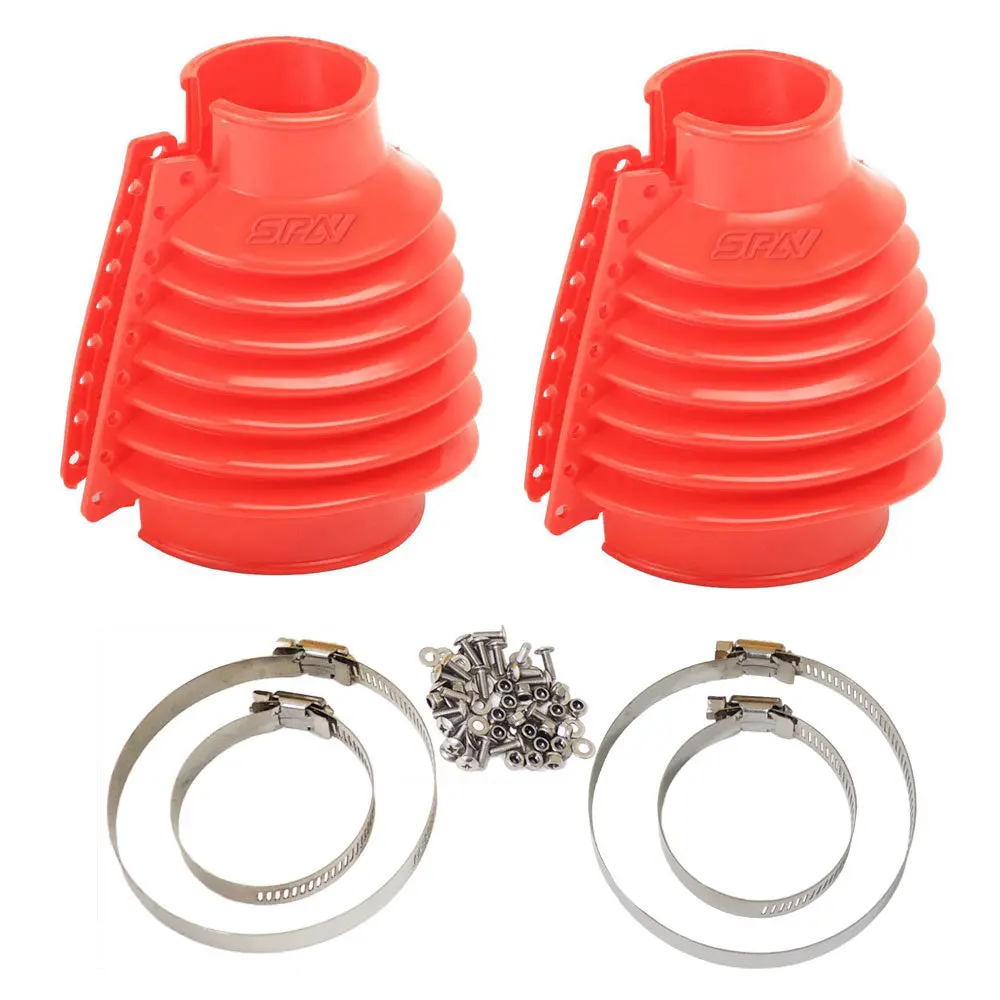 Spa Turbo Rear Swing Axle Boots Pair Vw Bug/Beetle/Buggy/Baja - Red 1