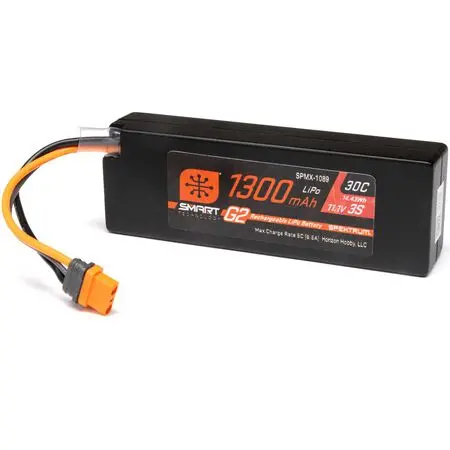 11.1V 1300Mah 3S 30C Smart G2 Lipo Battery: Ic2 Connecto 1