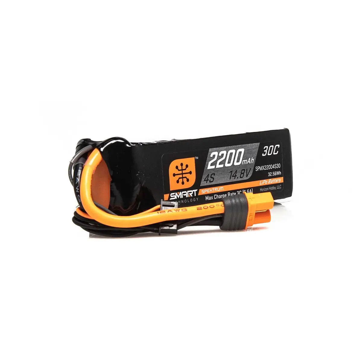 Spektrum 2200Mah 4S 14.8V 30C Smart Lipo Battery; Ic3 1