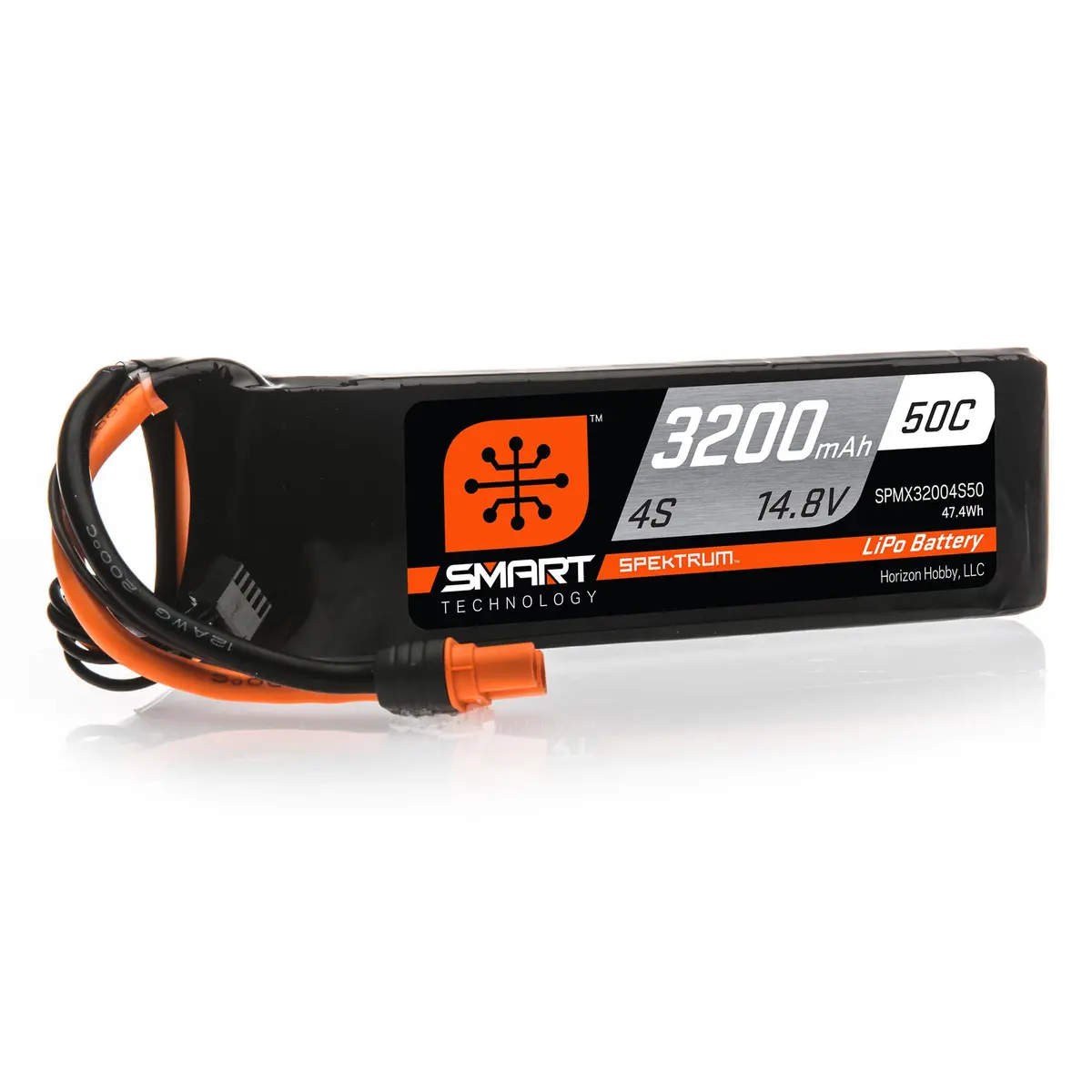Spmx32004s50 3200Mah 4S 14.8V 50C Smart Lipo Battery; Ic3 1