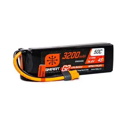 3200Mah 4S 14.8V Smart G2 Lipo 50C; Ic3 1