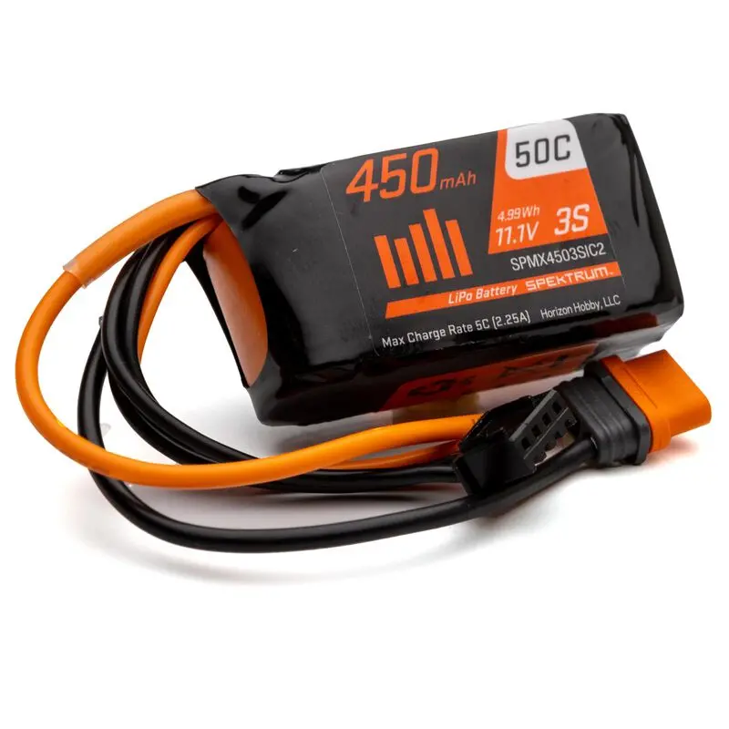 450Mah 3S 11.1V 50C Lipo Battery; Ic2 1