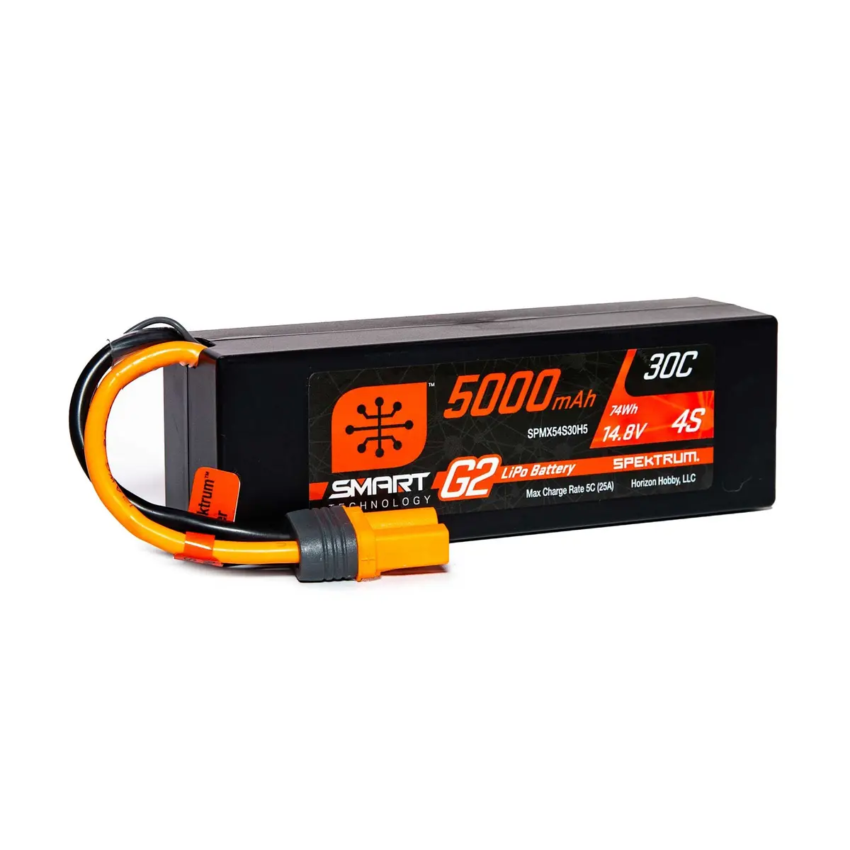 Spmx54s30h5 5000Mah 4S 14.8V Smart G2 Lipo 30C Hard Case; Ic5 1