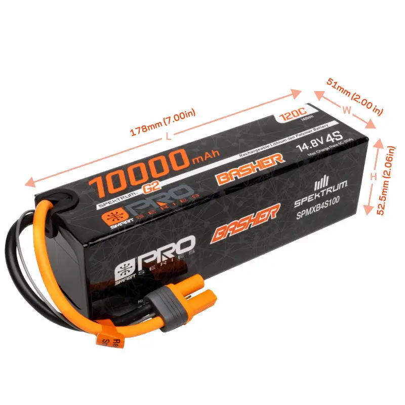 10000Mah 4S 14.8V Smart Pro Basher Lipo 120C; Ic5 1