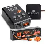 Smart Powerstage Bundle: 1400Mah 2S 30C Lipo Battery (Ic2) / S100 Charger / 65W Power Block / Adapter 1