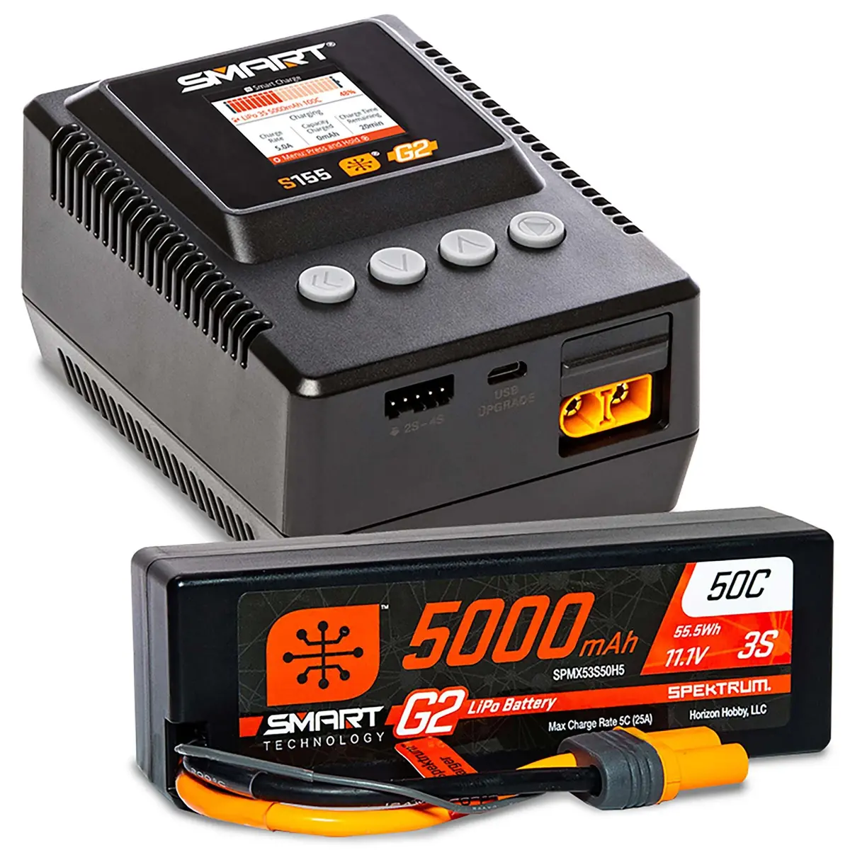 Spektrum Spmxpss300smart Powerstage: 5000Mah 3S Lipo & S155 Charger 1