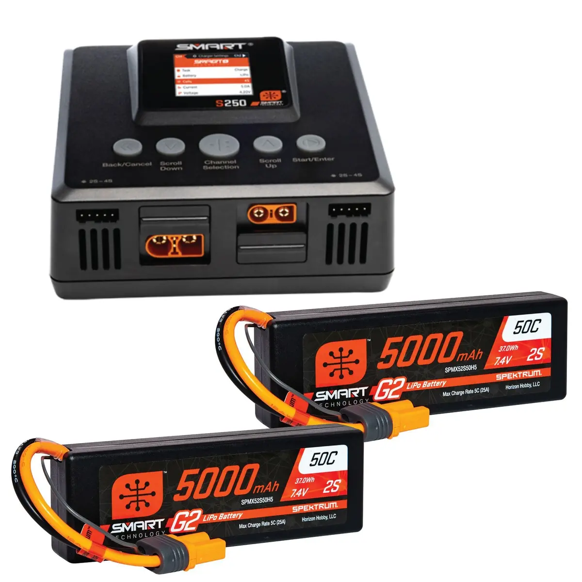 Smart Powerstage 4S Surface Bundle: (2) G2 5000Mah 2S Lipo Ic5 & S250 Charger 1