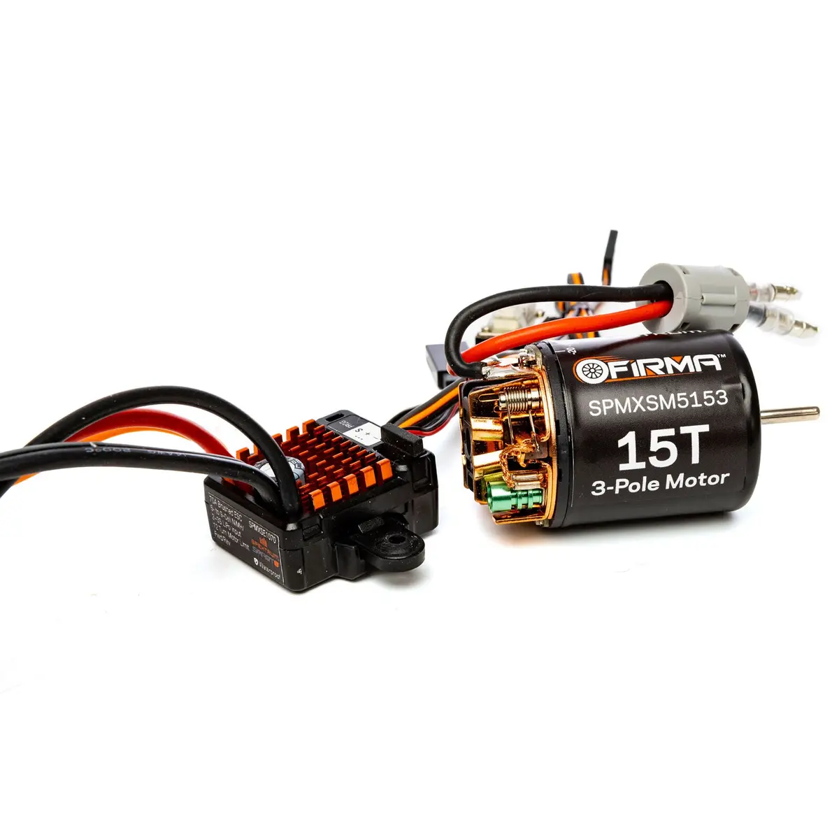 Spektrum Spmxsemc10 Firma 70A Br Smart Esc/15T Brushed Motor Combo 2
