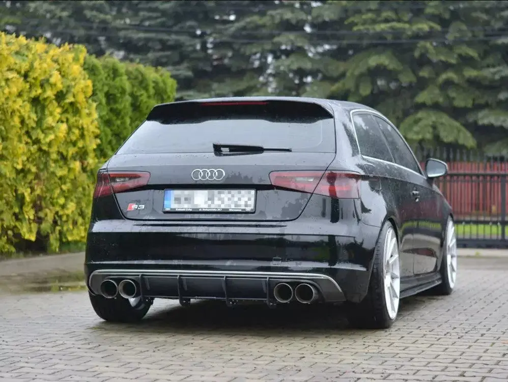 Maxton Design Audi A3/S3 S-Line 8V Hatchback/Sportback Rear Diffuser (Satin Black) - Clearance 1