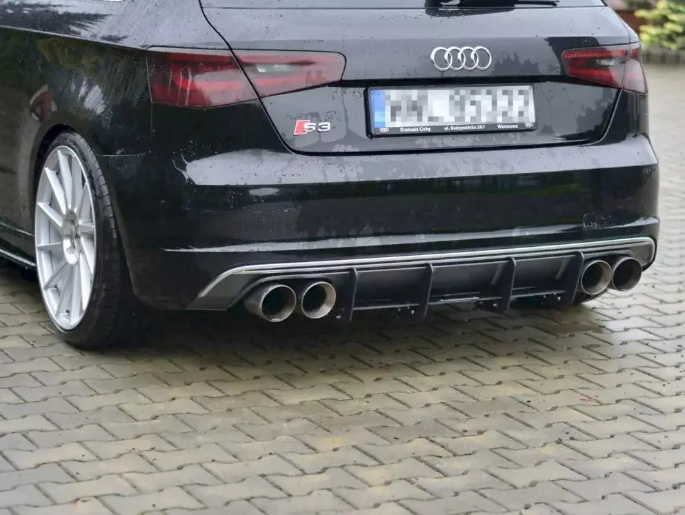 Maxton Design Audi A3/S3 S-Line 8V Hatchback/Sportback Rear Diffuser (Satin Black) - Clearance 2