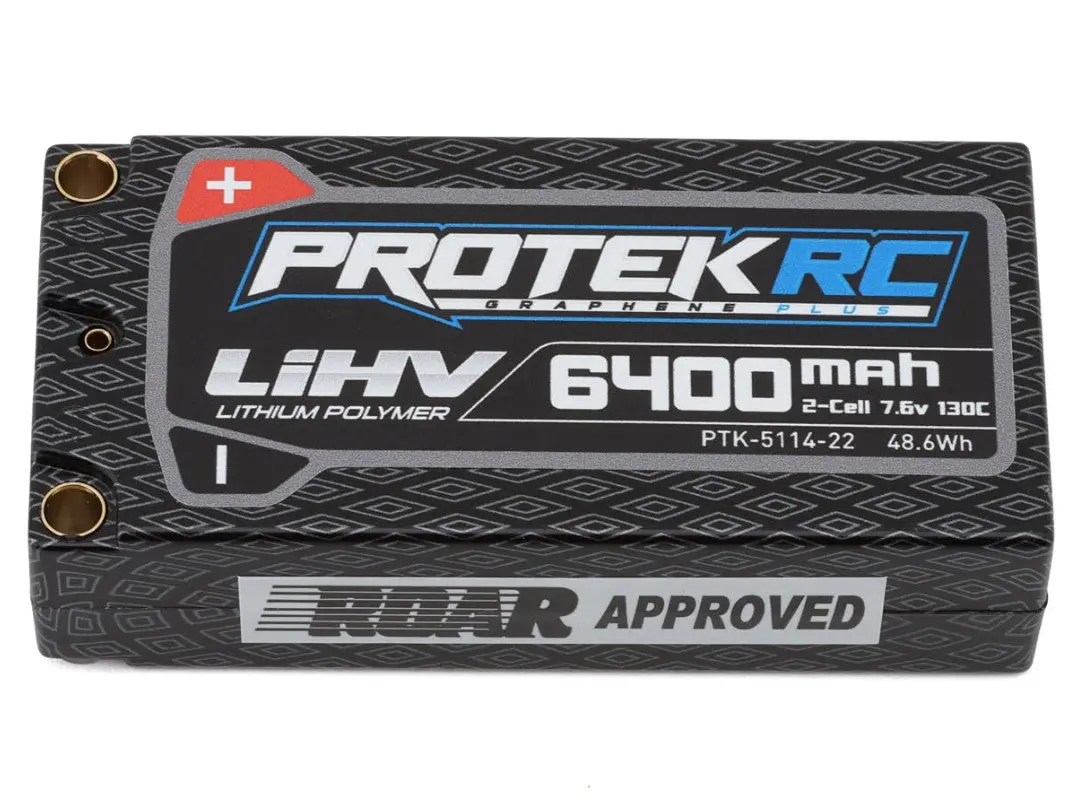 Protek Rc 2S 130C Low Ir Si-Graphene + Hv Shorty Lipo Battery (7.6V/6400Mah) 1