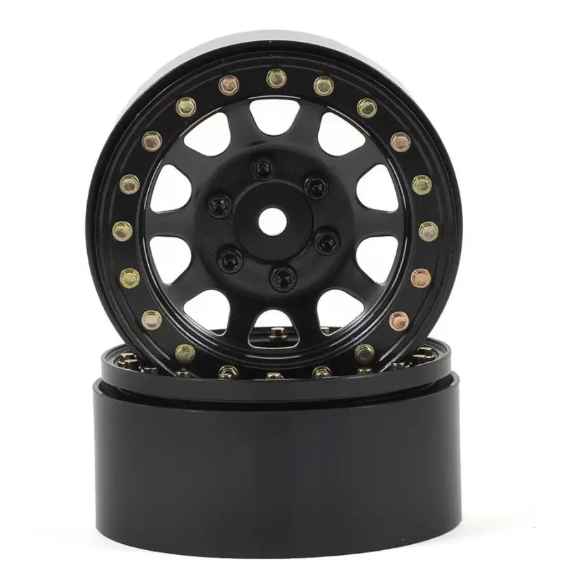 Ssd Rc D Hole 1.9" Steel Beadlock Crawler Wheels (Black) (2) 1