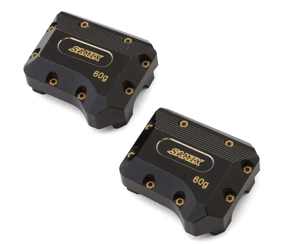 Samix Brass Differential Covers For Traxxas Trx-4 (Black) (2) (60G) 1