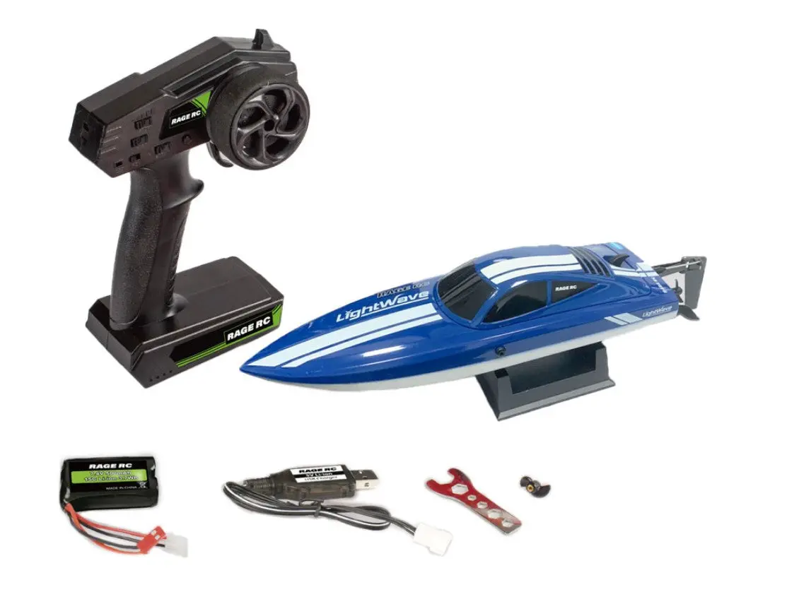 Rage Lightwave Electric Micro Rtr Boat; Blue 2