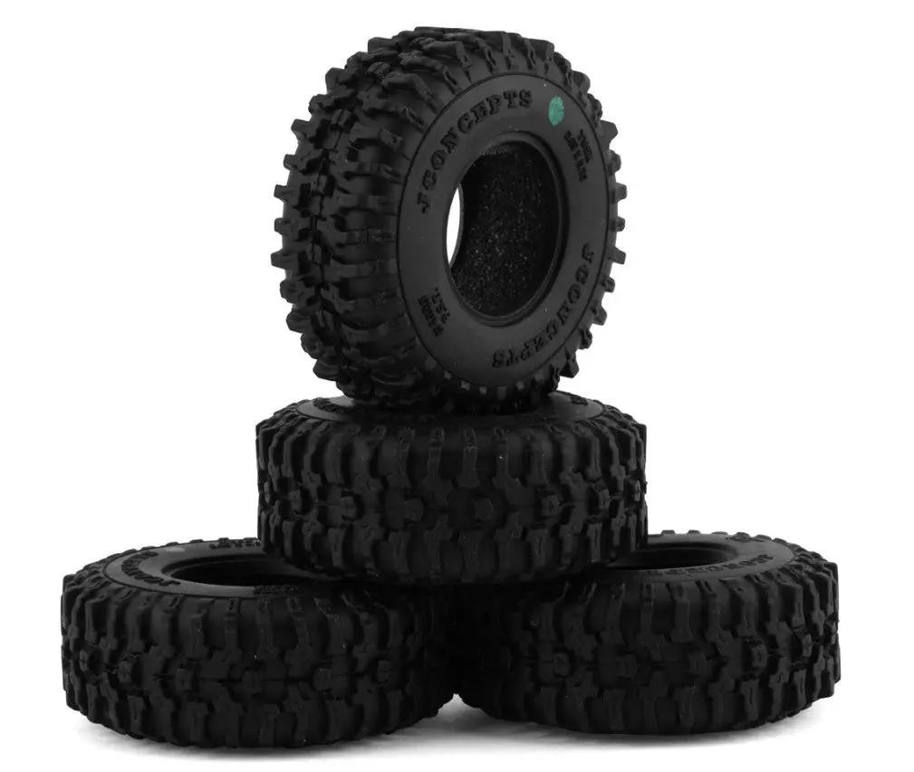 Jconcepts Tusk 1.0" Micro Crawler Tires (4) (Green) 1