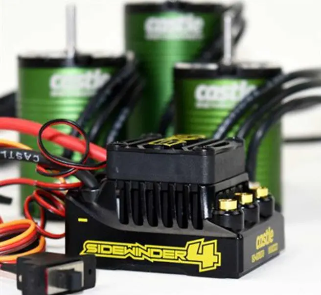 Castle Sidewinder 4 Sensorless Waterproof Esc & 1412-3200Kv Sensored Motor Combo (5Mm Shaft) 1