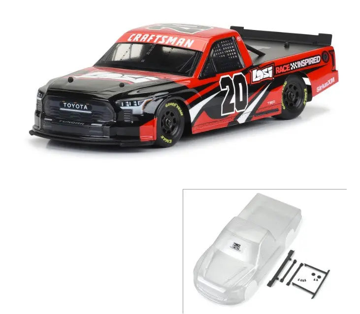 Pro-Line Pre-Cut 2024 Toyota Tundra Nascar Truck Series Clear Body For Losi Nascar 1