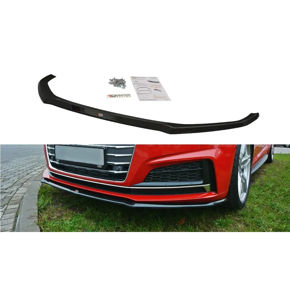 Maxton Desingn Front Splitter V.2 Audi A5 F5 S-Line (2017 - Up) - Gloss Black 1