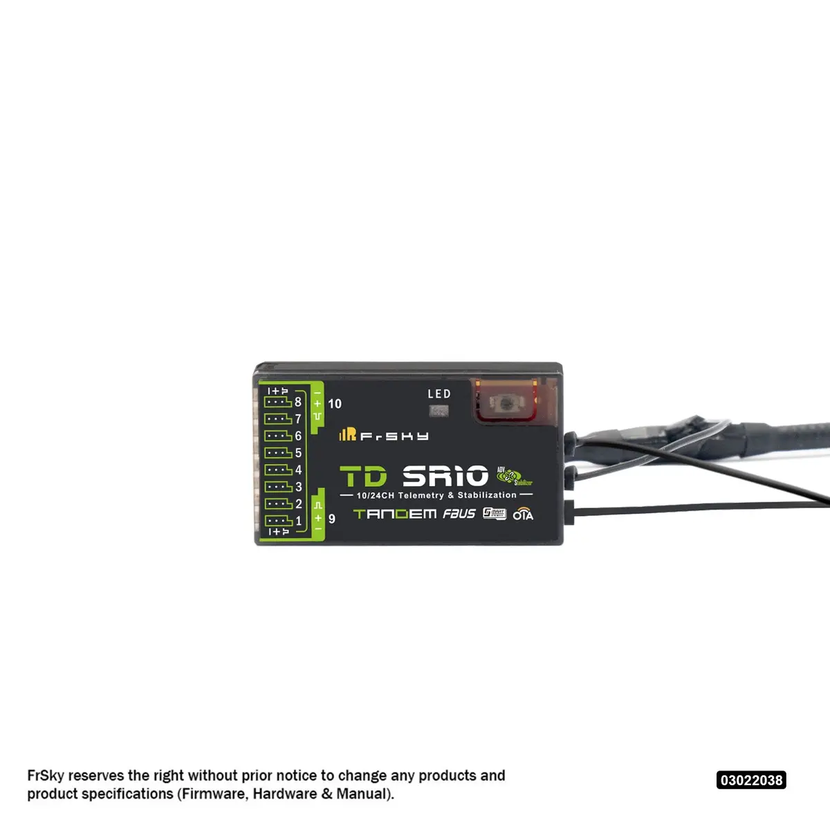 Frsky Td Sr10 Tandem 10 Ch. Receiver With Stabilization 1