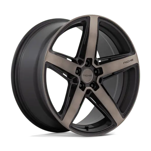 Niche M271 Teramo 20X9.5 5X4.5 Et25 Matte Black W/ Double Dark Tint Face 1