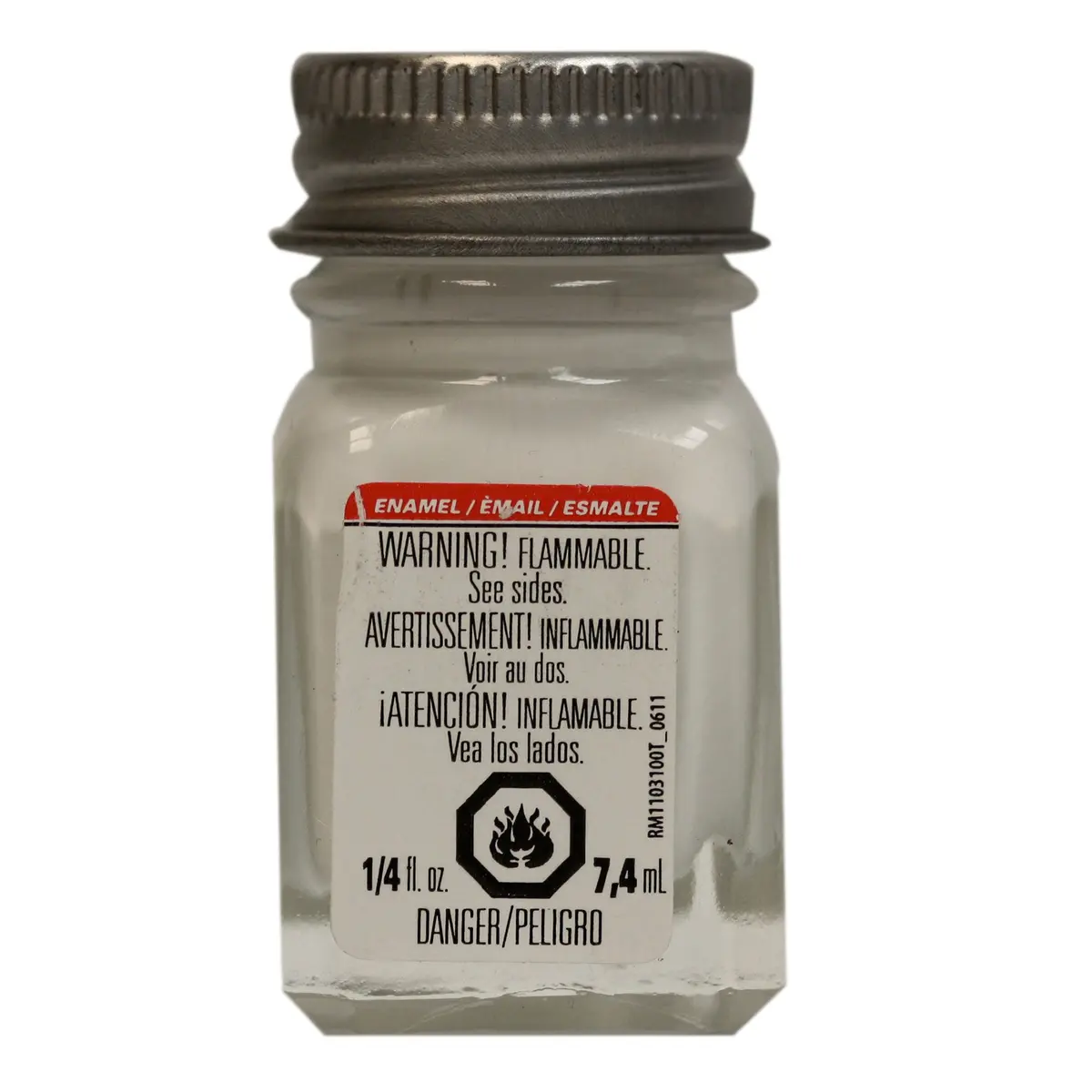 Flat Enamel 1/4Oz White 1