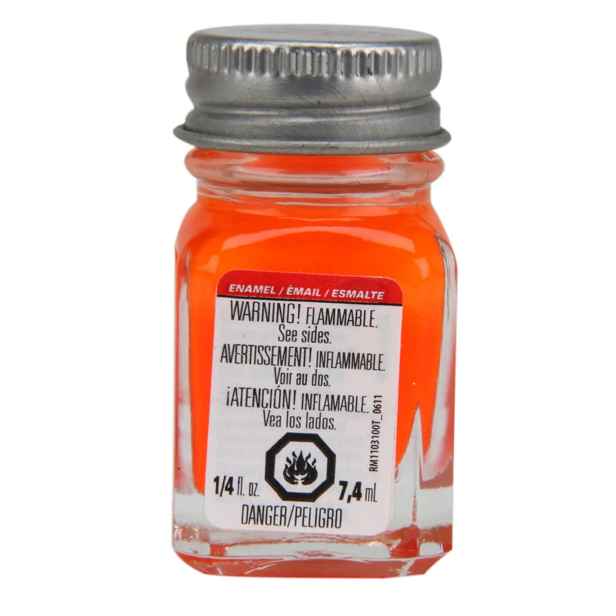 Enamel 1/4Oz Flat Fl Orange 1