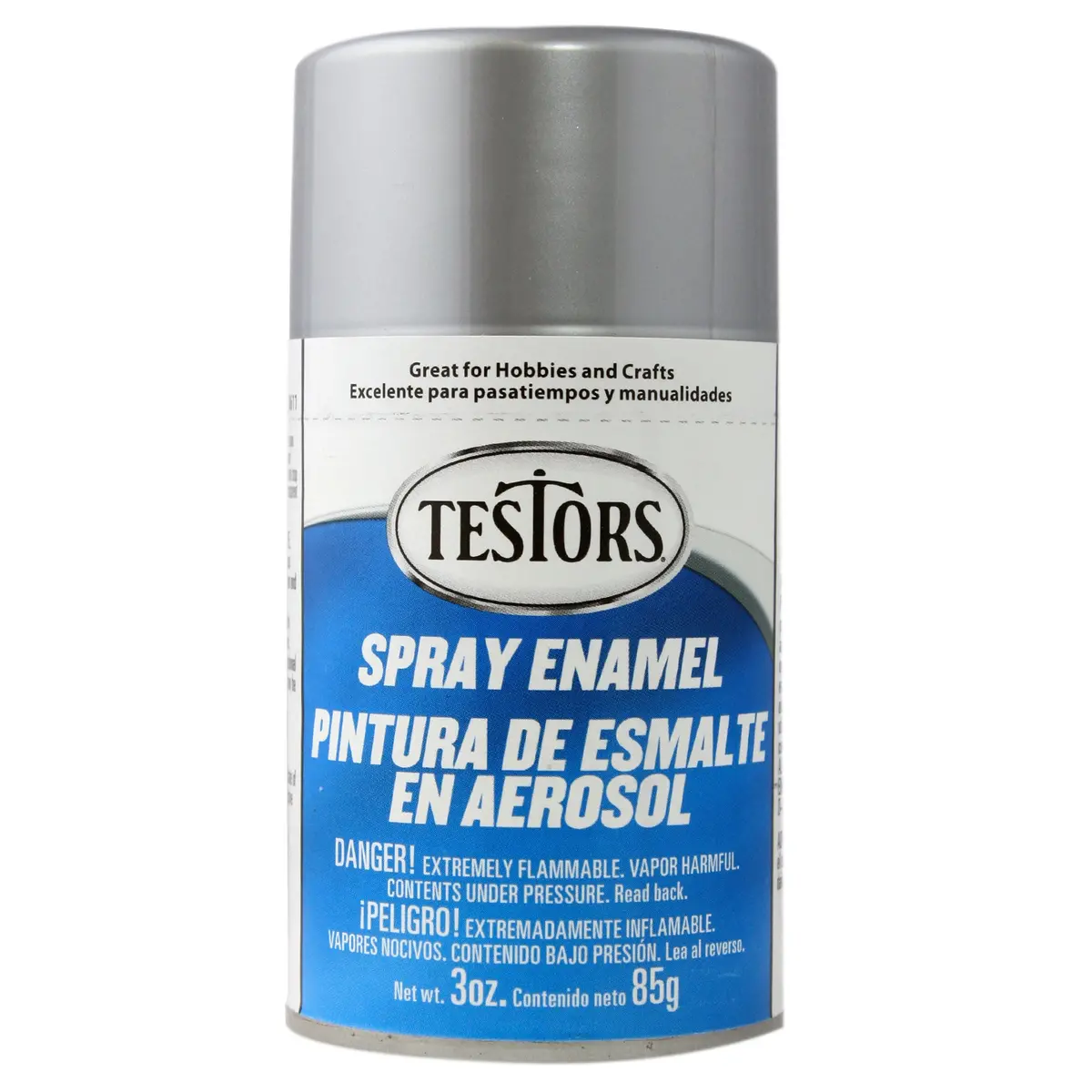 Testors Enamel Spray 3Oz Silver 1
