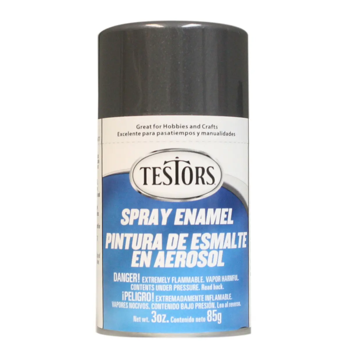 Testors Enamel Spray 3Oz Graphite Gray Metall 1