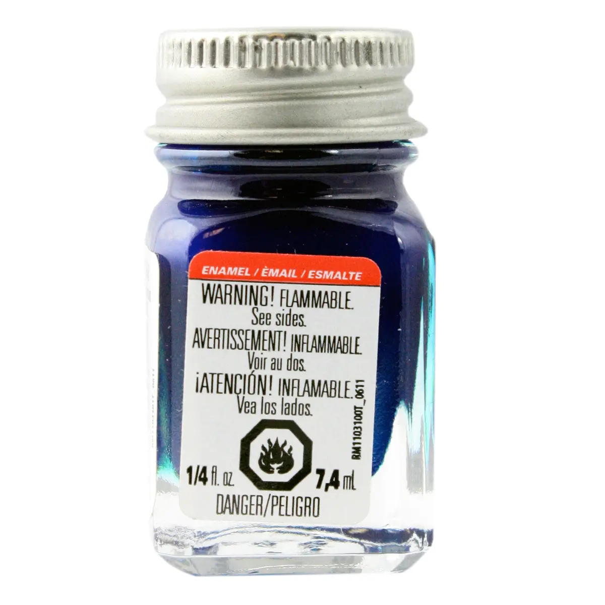 Enamel 1/4Oz Metal Flake Bl 1